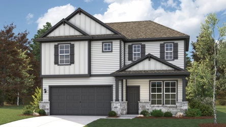 A house with a garage.