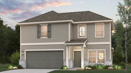 A house with a garage.