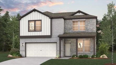 A house with a garage.