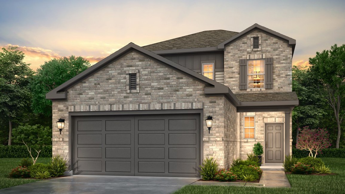 A house with a garage.