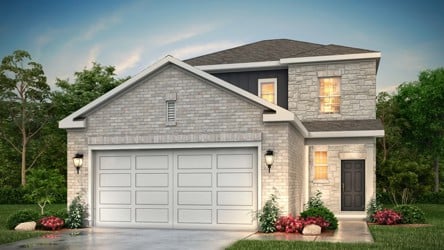 A house with a garage.