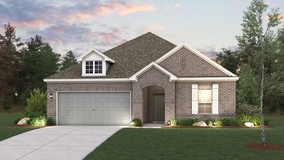 A house with a garage.