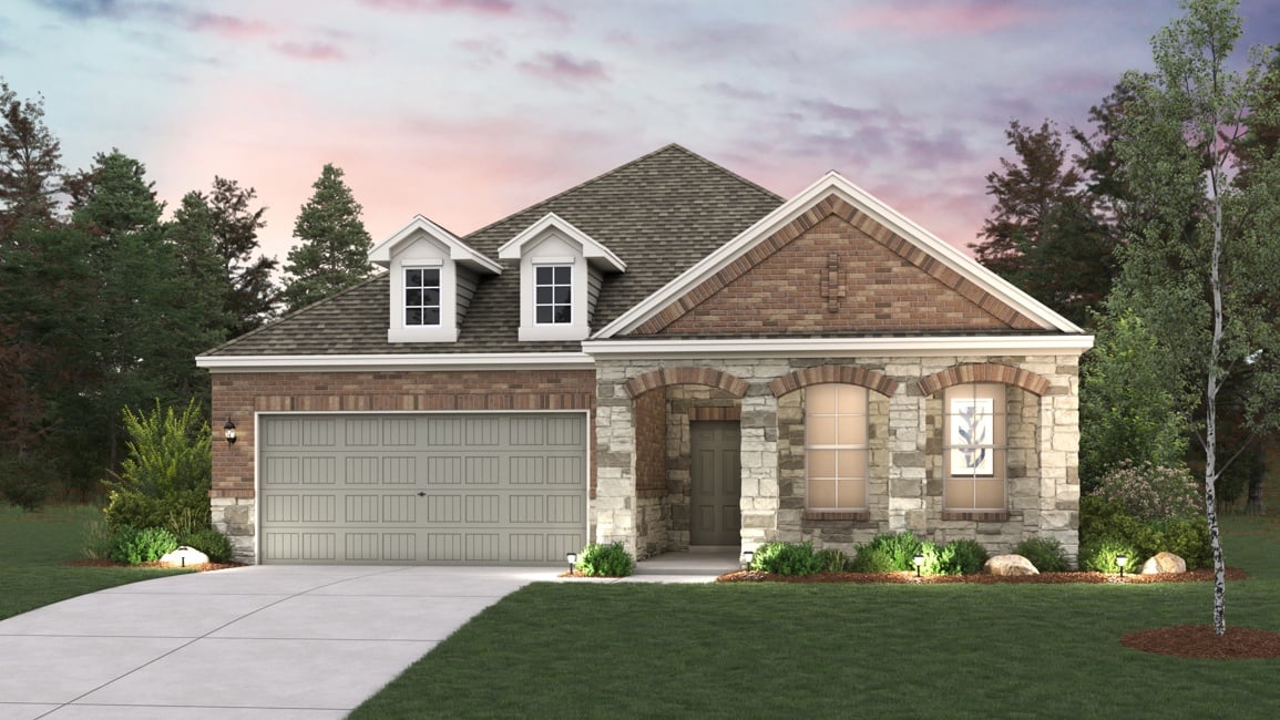 A house with a garage.