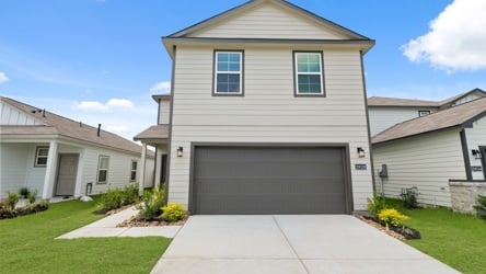 A house with a garage.