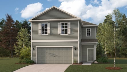 A house with a garage.