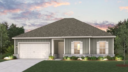 A house with a garage.