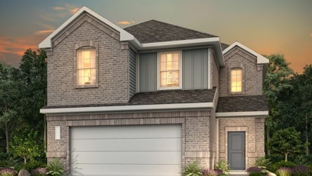 A house with a garage.