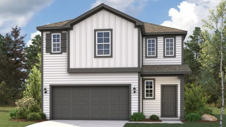 A house with a garage.