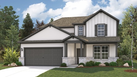 A house with a garage.