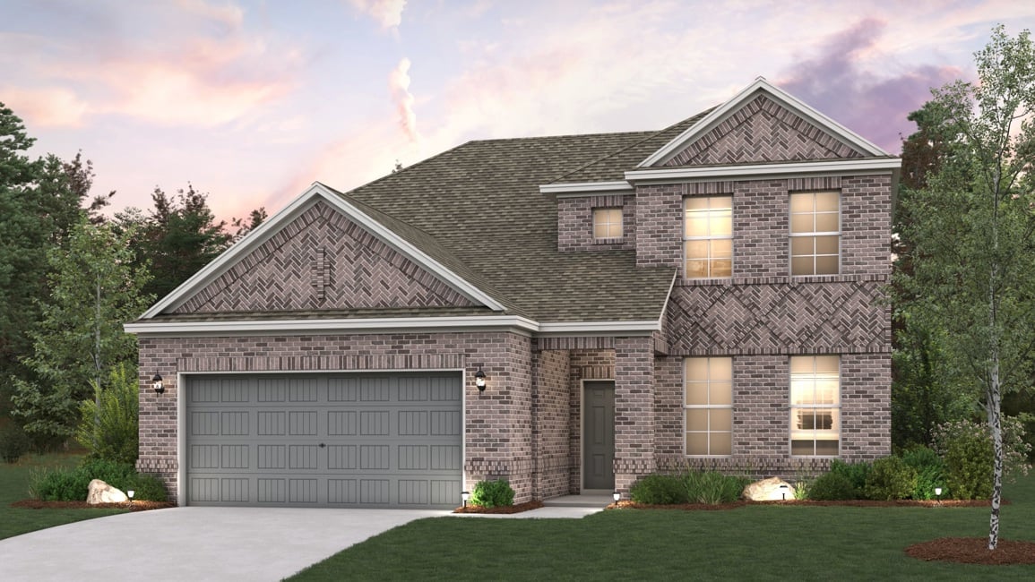 A house with a garage.