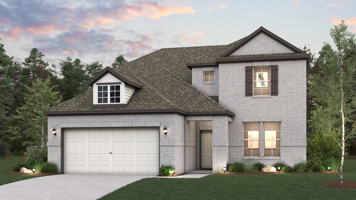 A house with a garage.