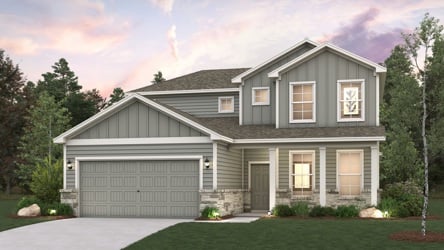 A house with a garage.