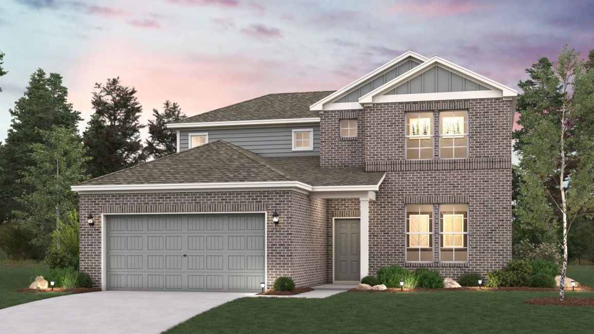 A house with a garage.