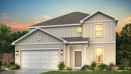 A house with a garage.