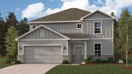 A house with a garage.