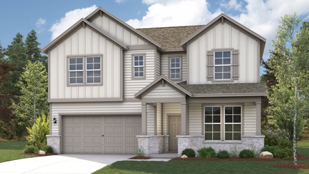 A house with a garage.