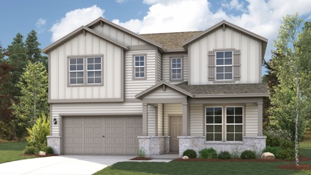 A house with a garage.