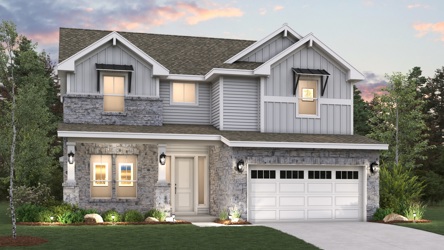 A house with a garage.