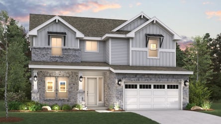 A house with a garage.