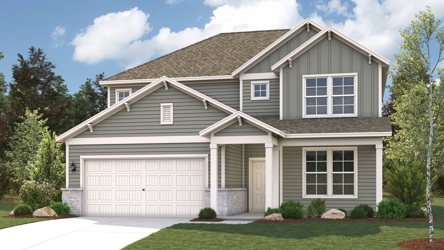 A house with a garage.