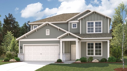 A house with a garage.