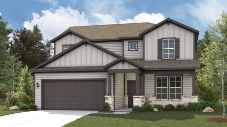 A house with a garage.