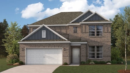 A house with a garage.