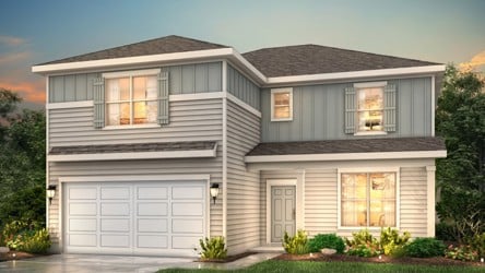 A house with a garage.