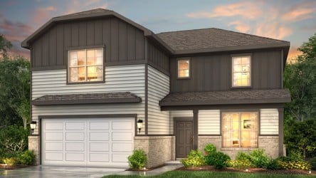 A house with a garage.