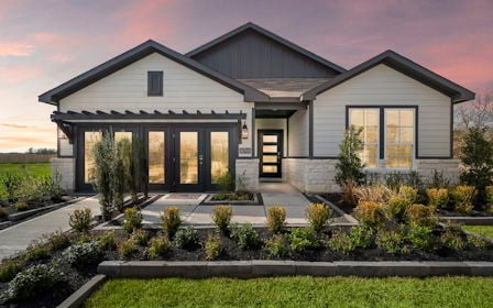 A house with a driveway.