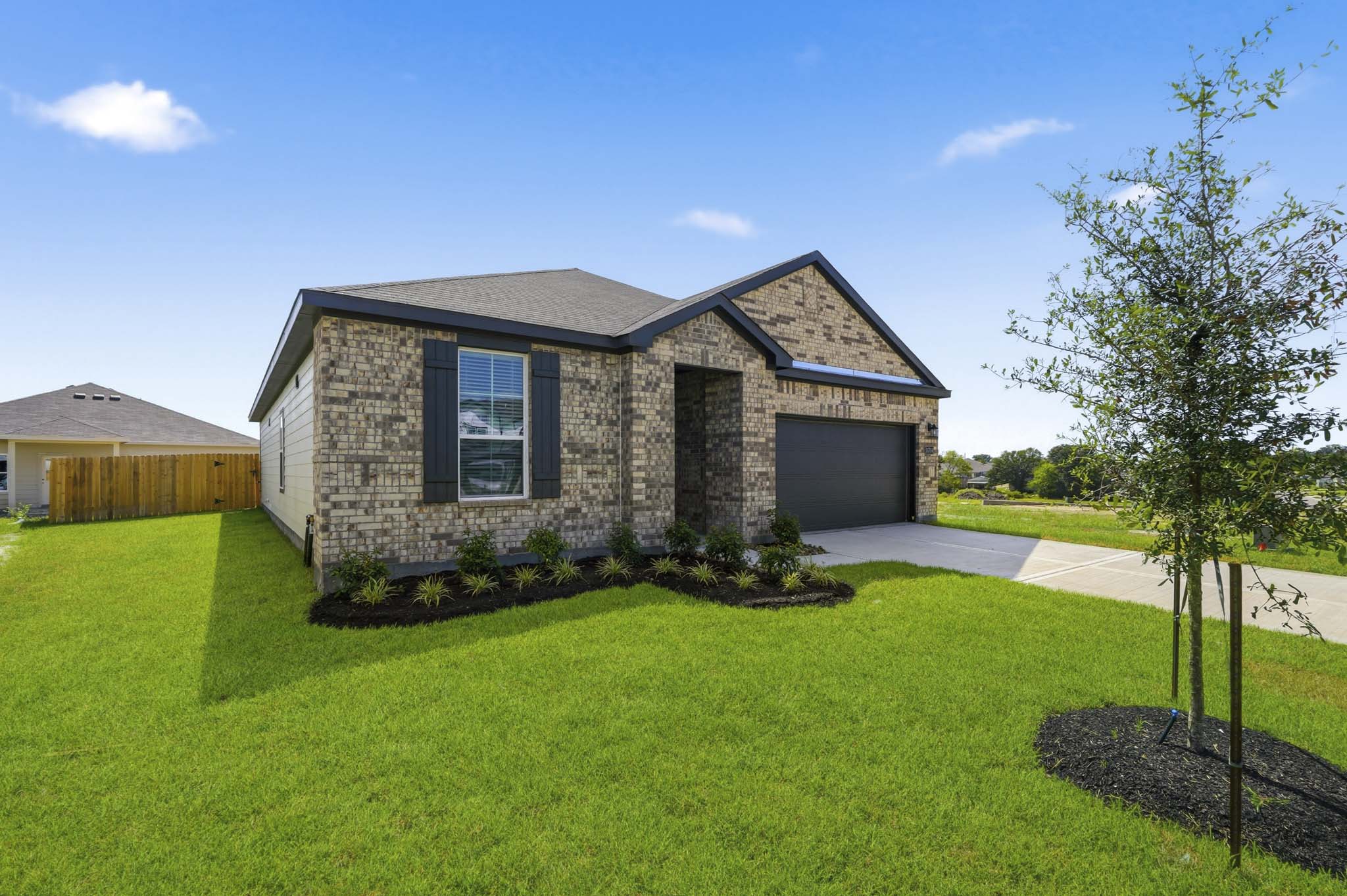 A house with a large yard.