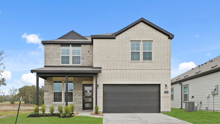 A house with a garage.