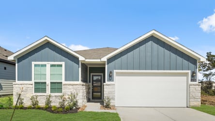 A house with a garage.