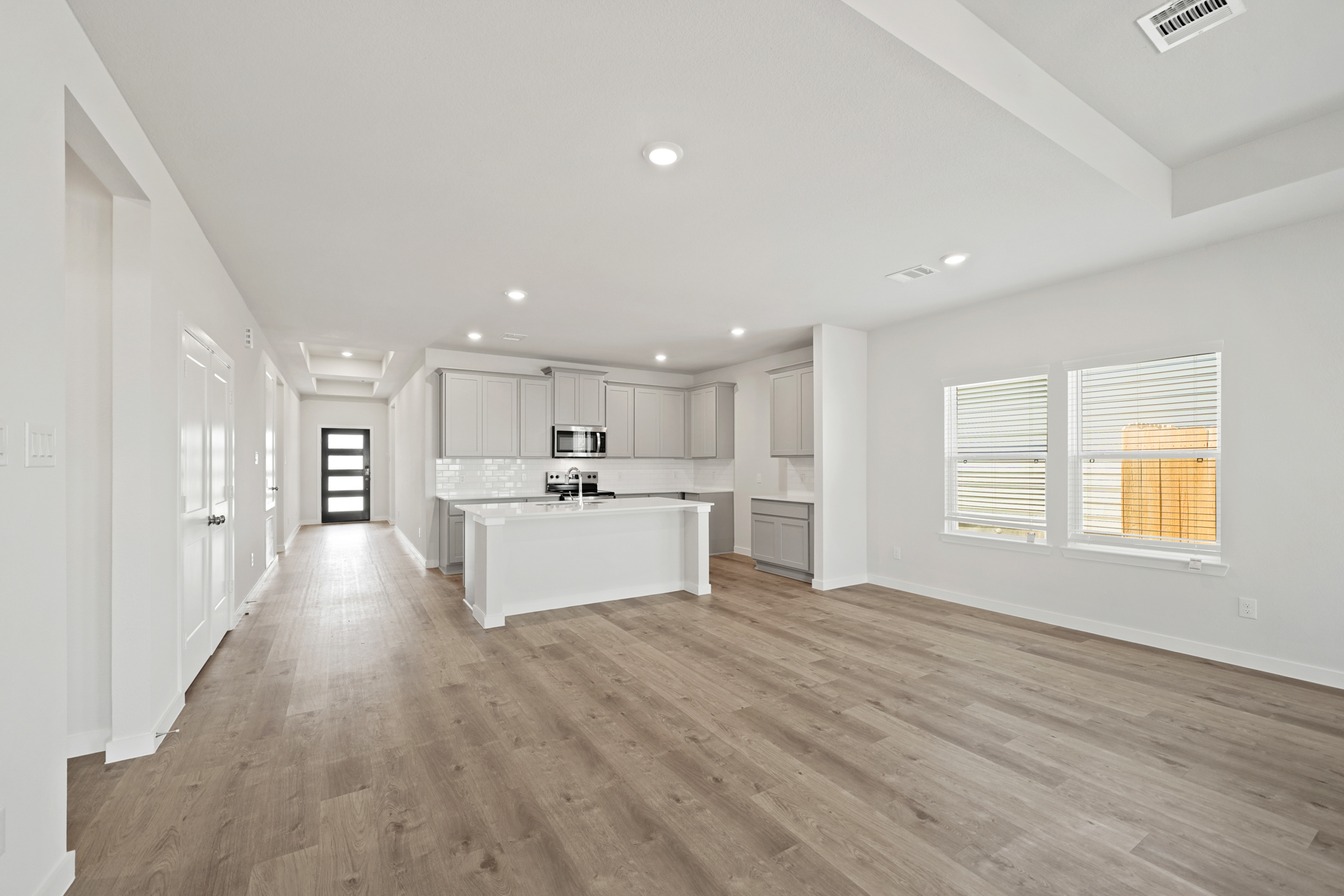 A large empty kitchen.
