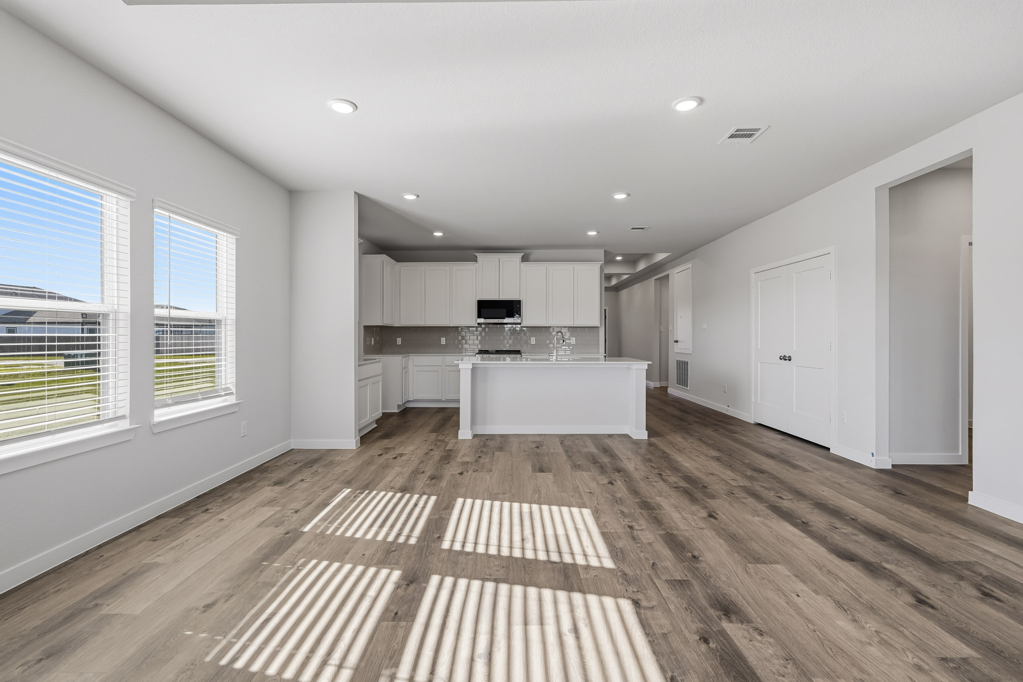 A large empty kitchen.