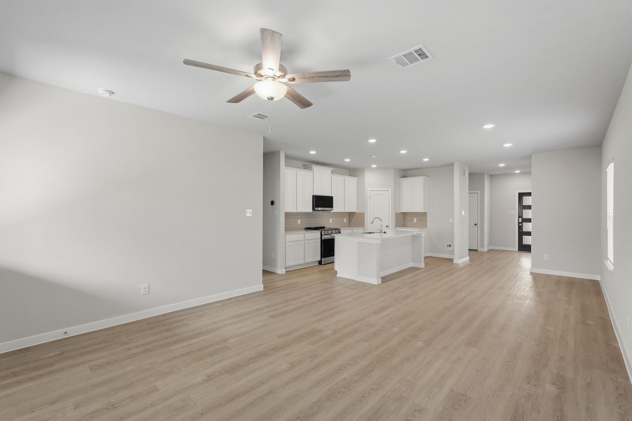 A large empty kitchen.