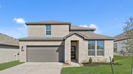 A house with a driveway.