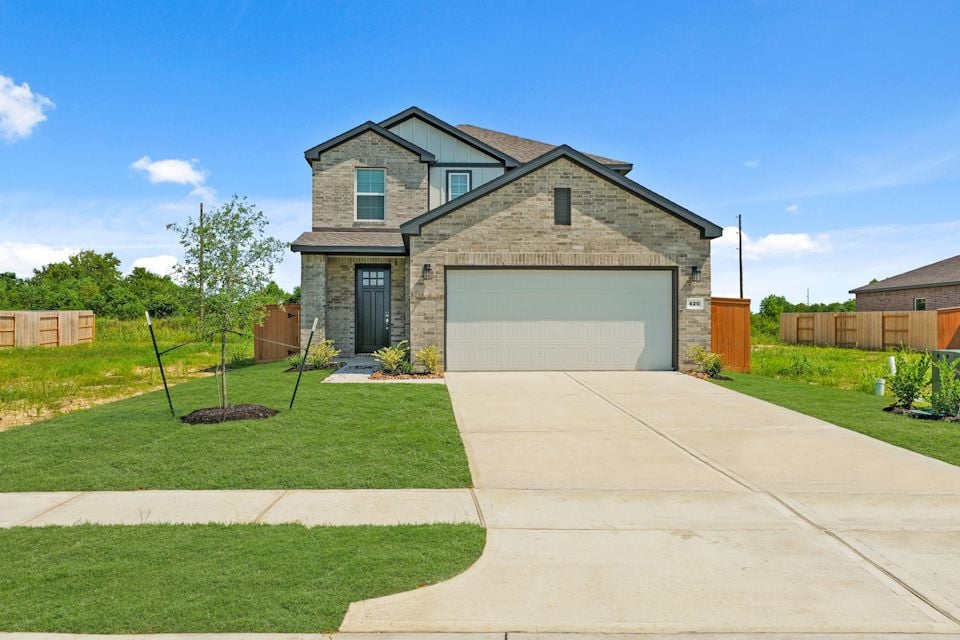 A house with a driveway.