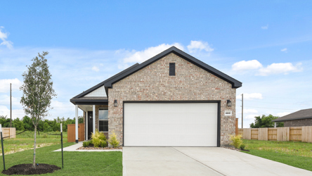 A house with a garage.