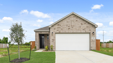 A house with a garage.