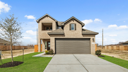 A house with a garage.