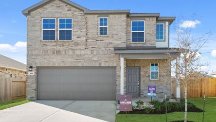 A building with a garage.