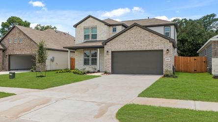 A house with a driveway.