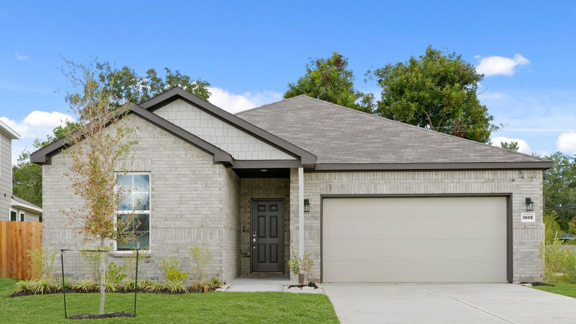 A house with a garage.