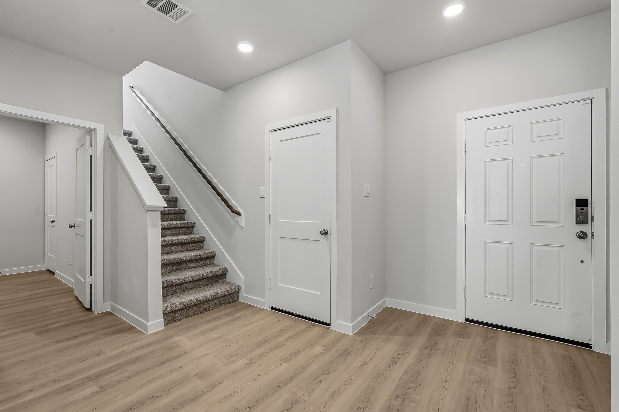 A staircase in a house.