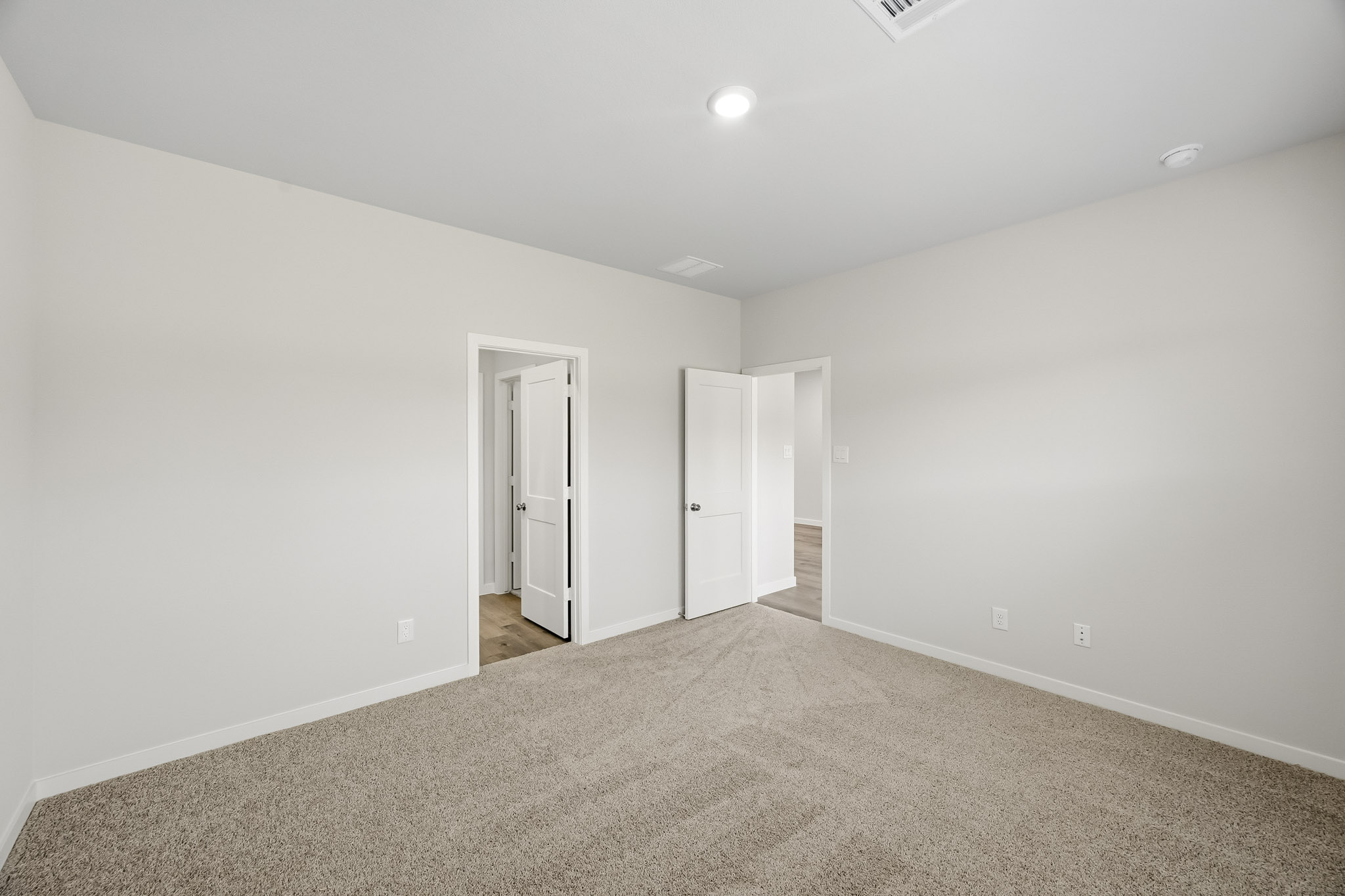 A room with white walls.