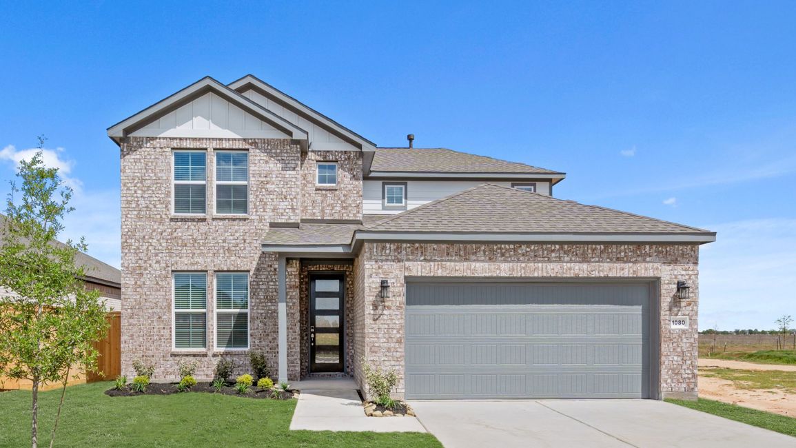 A house with a garage.