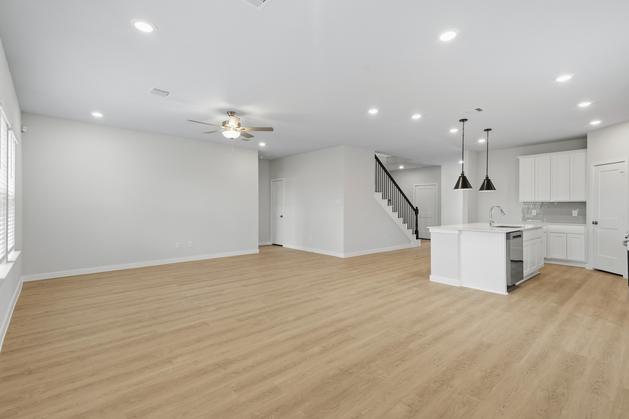A large empty kitchen.