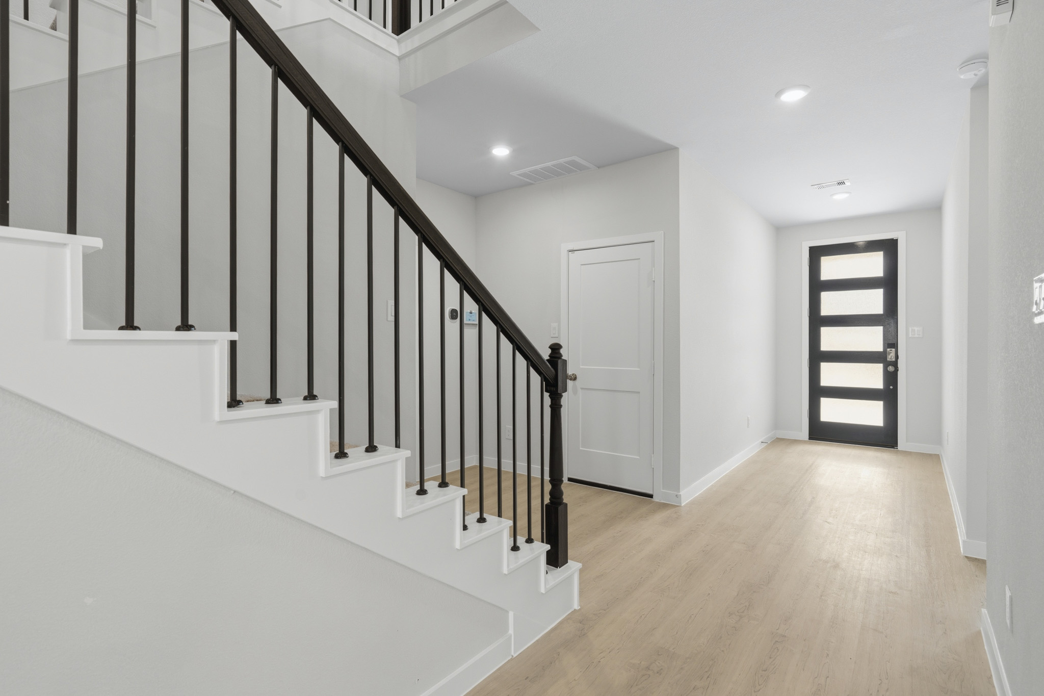 A staircase in a house.