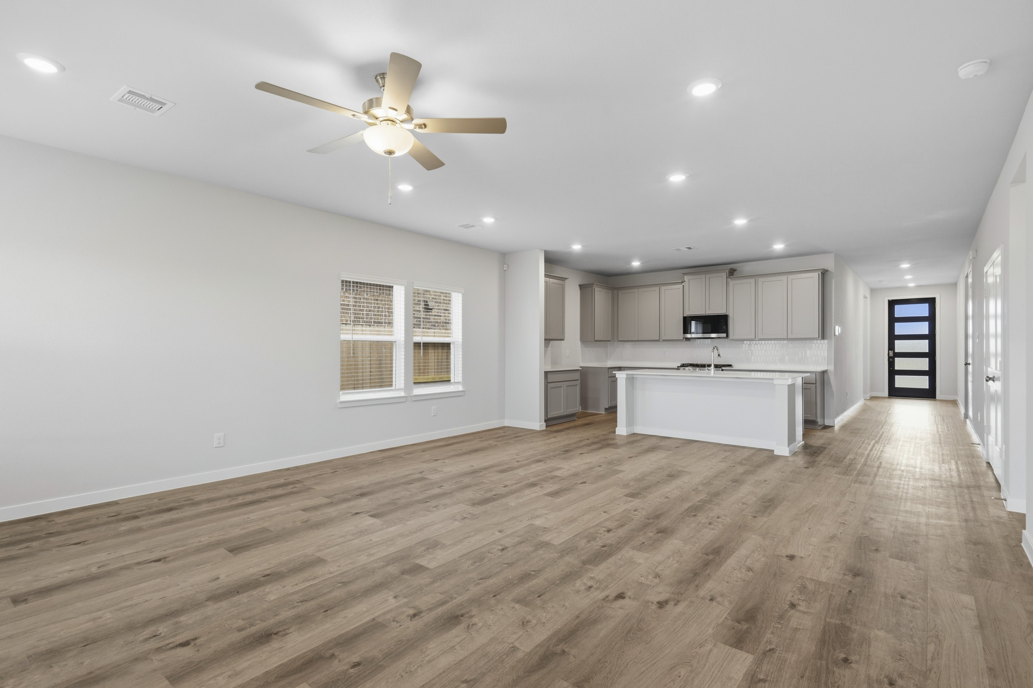 A large empty kitchen.